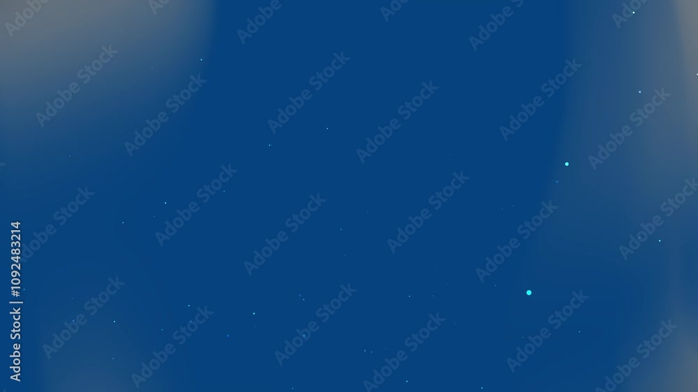 Poster abstract blue gradient background with scattered light particles and spectrum scan