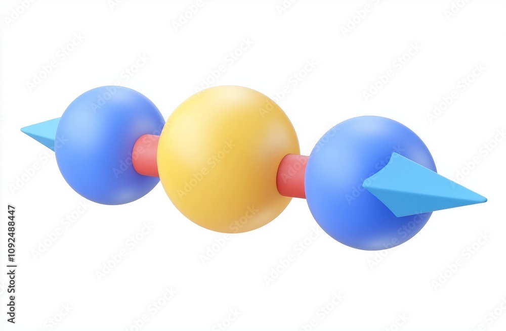 Poster an abstract 3d rendering showcasing minimalistic geometric shapes in a void, with objects of diverse