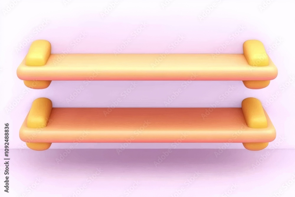 Poster a pink wall with a shelf, serving as an abstract background for product promotion, designed in a min