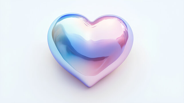 heart featuring pastel gradient colors in blue, pink, and purple. The smooth, vibrant design adds a romantic and modern touch with a soft, elegant finish