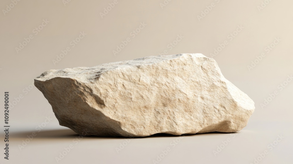 Poster natural isolated stone on simple background for textures, patterns, and backgrounds in creative and 
