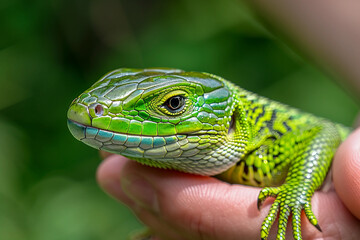 Fototapeta premium Professional zoologist observing animals created with generative ai technology