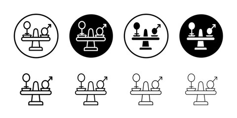Equality icon linear logo isolated
