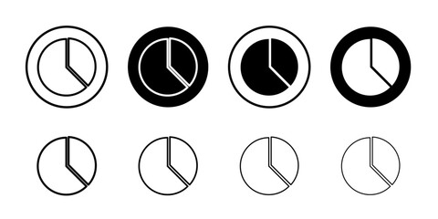 Pie Chart Icon  linear logo isolated