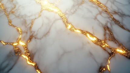 Fototapeta premium Elegant marble surface with golden veins.