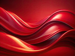Obraz premium Unusual Red Background with Smooth Fluid Shapes for Creative Designs and Abstract Art