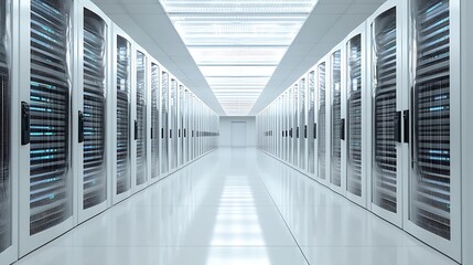 Fototapeta premium Modern Data Center Server Room Technology Infrastructure