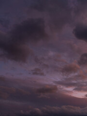 colorful and dramatic summer sunset clouds