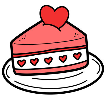 cake with hart