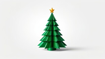Fototapeta premium christmas tree made from paper