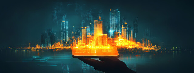 Obraz premium Urban Digital Transformation