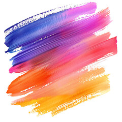 Vibrant paint strokes in blue, purple, pink, orange, and yellow create an abstract background for artistic designs.