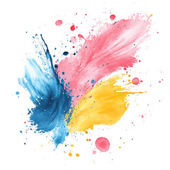 Vibrant splash of colorful paint creating an artistic expression perfect for backgrounds and creative projects.