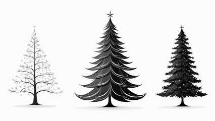 Fototapeta premium christmas tree isolated on white background