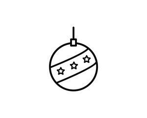 Obraz premium Christmas bauble icon vector design illustration