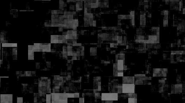 Seamless Vibrant Abstract Background Featuring A Gradient Of Blacka Nad White Shades With Pixelated Flowing Shimmers Squares.