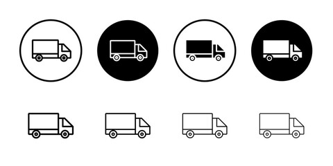 Truck icon linear logo isolated