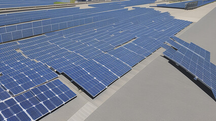 solar panels on roof