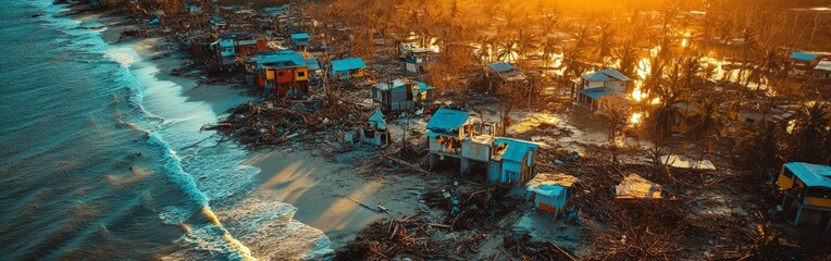 Coastal Town Rebuilding After a Devastating Storm