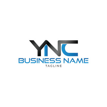 YNC Logo Letter Monogram Design Initials The YNC logo linked with a circle and uppercase monogram logo vector with a white background 