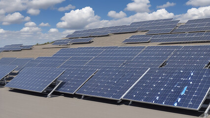 solar panels on roof