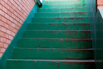 Old waterproof paint stairs