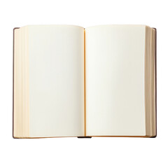Fototapeta premium Blank open book isolated on transparent background, top view