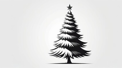 Fototapeta premium christmas tree on black background