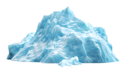 Obraz premium Massive iceberg isolated on white background