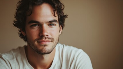 Obraz premium Close-up Portrait of a Handsome Man