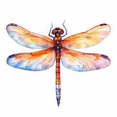 dragonfly isolated on white background