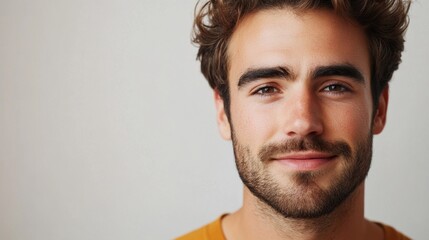 Naklejka premium Close-up Portrait of a Handsome Man