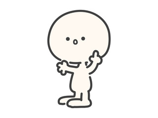 話すシンプルでかわいい人物のベクターイラスト素材