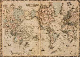 Fototapeta premium Old map of the world