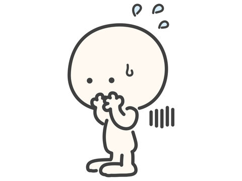 recommend clip art: 失敗して焦っているシンプルでかわいい人物のベクターイラスト素材