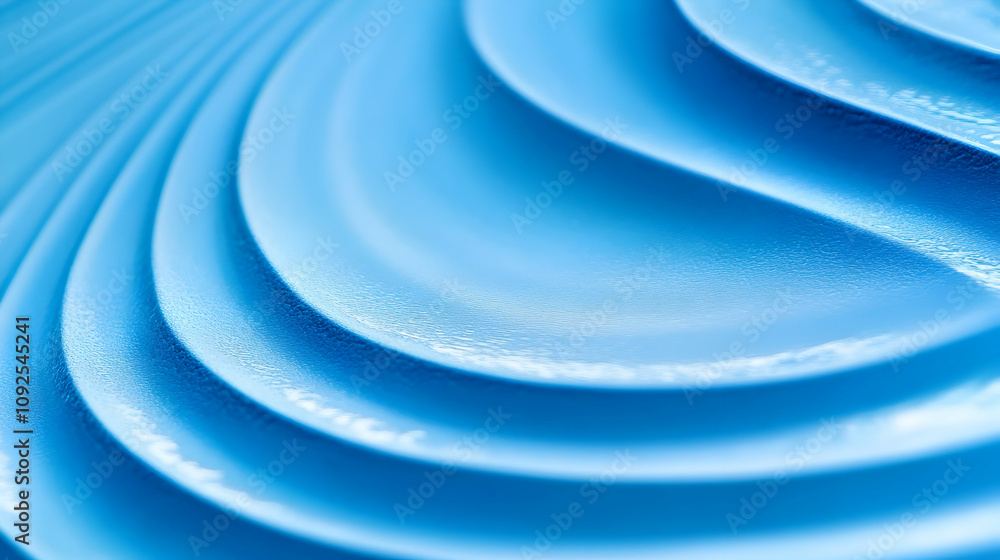 Aufkleber abstract 3d rendering of serene blue waves, creating a textured background design