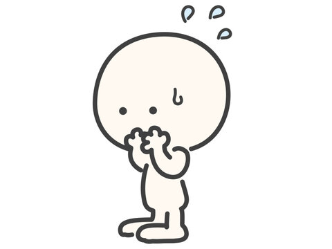 recommend clip art: 失敗してしまったシンプルでかわいい人物のベクターイラスト素材