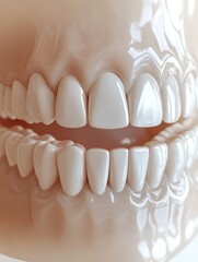 Dentistry - Close-Up of White Teeth and Gums