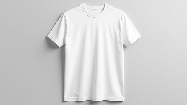 White T-shirt Mockup on Light Background