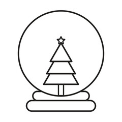 Fototapeta premium snow globe icon