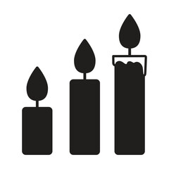 candle  icon vector on white background