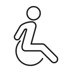 Disabled Handicap icon vector on white background