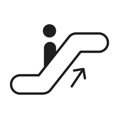 escalator  icon vector on white background