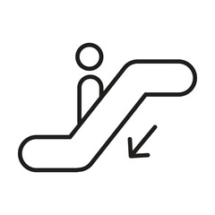 escalator  icon vector on white background