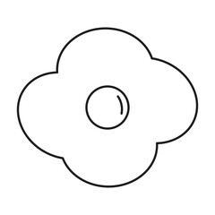 fried egg icon vector on white background