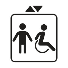 Disabled Handicap icon vector on white background