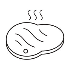 Roast beef icon vector on white background