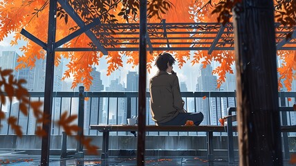 person praying at sunset