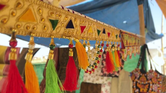 Katchi Bharat Traditional Toran for Home Decor, Traditional Indian Handcrafted Bandhanwar toran Design Artwork
