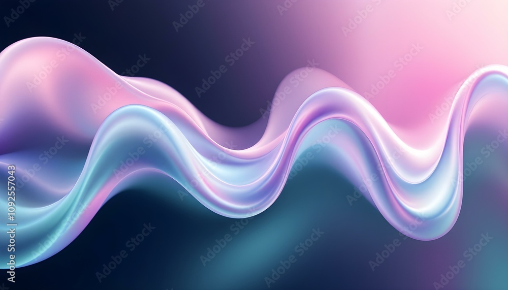 Poster abstract blue and purple liquid wavy shapes futuristic banner. glowing retro waves background. abstr
